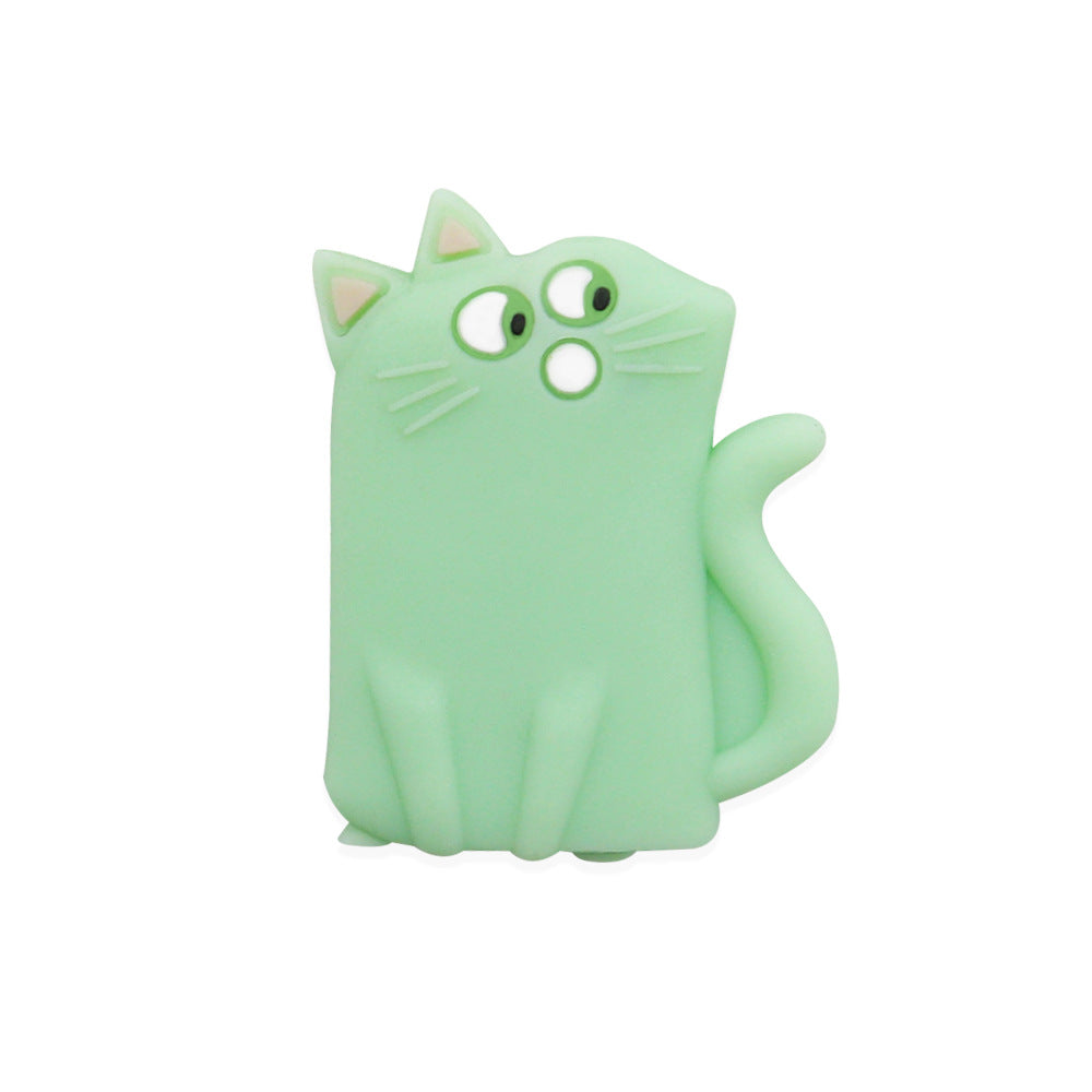 Serie de kitten de 100pcs al por mayor cuentas de silicona